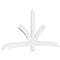 Ekena Millwork Davenport Architectural Grade PVC Gable Bracket, 108"W x 49 1/2"H x 2"D x 6"F, 11/12 Pitch GBP108X50X0206DAV00 - alternate 1